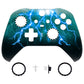 Green Storm Faceplate Cover, Soft Touch Front Housing Shell Case Replacement Kit for Xbox One Elite Series 2 Controller Model 1797 - Thumbstick Accent Rings Included - ELT145 eXtremeRate