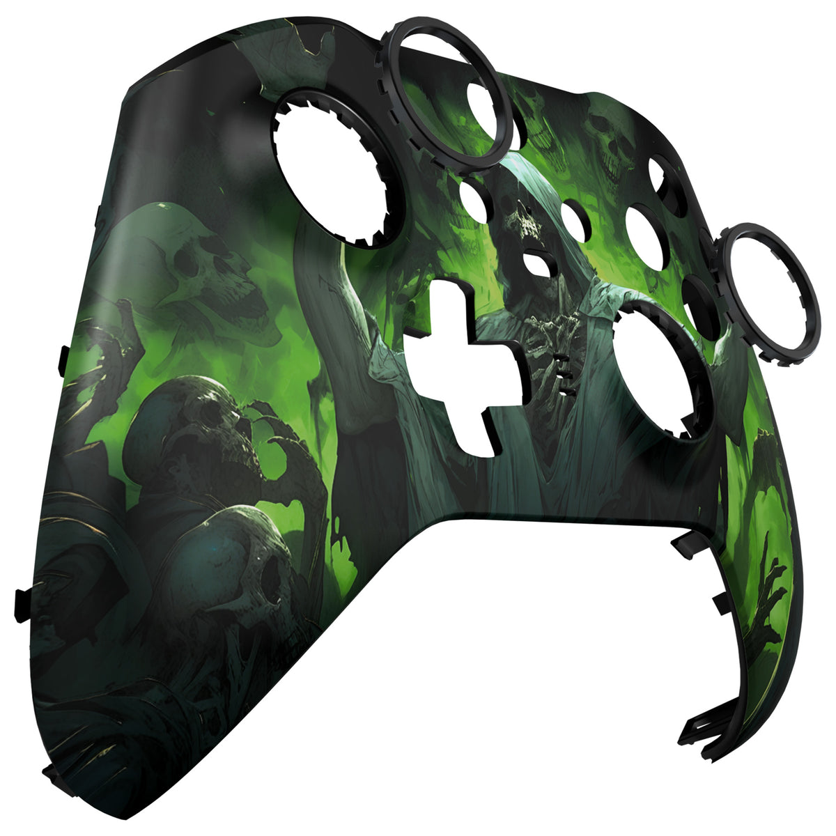 eXtremeRate Replacement Front Housing Shell Case with Accent Rings for Xbox One Elite Series 2 & Elite 2 Core Controller (Model 1797) - Dark Carnival