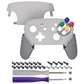eXtremeRate Replacement Full Set Shell Faceplate Backplate Handles Colorful ABXY Buttons for Nintendo Switch Pro - SFC SNES Classic EU Style