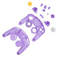 eXtremeRate Replacement  Faceplate Backplate with Buttons for Nintendo GameCube Controller NGC - Clear Atomic Purple eXtremeRate