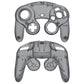 eXtremeRate Replacement Faceplate Backplate with Buttons for Nintendo GameCube Controller NGC - Clear Black