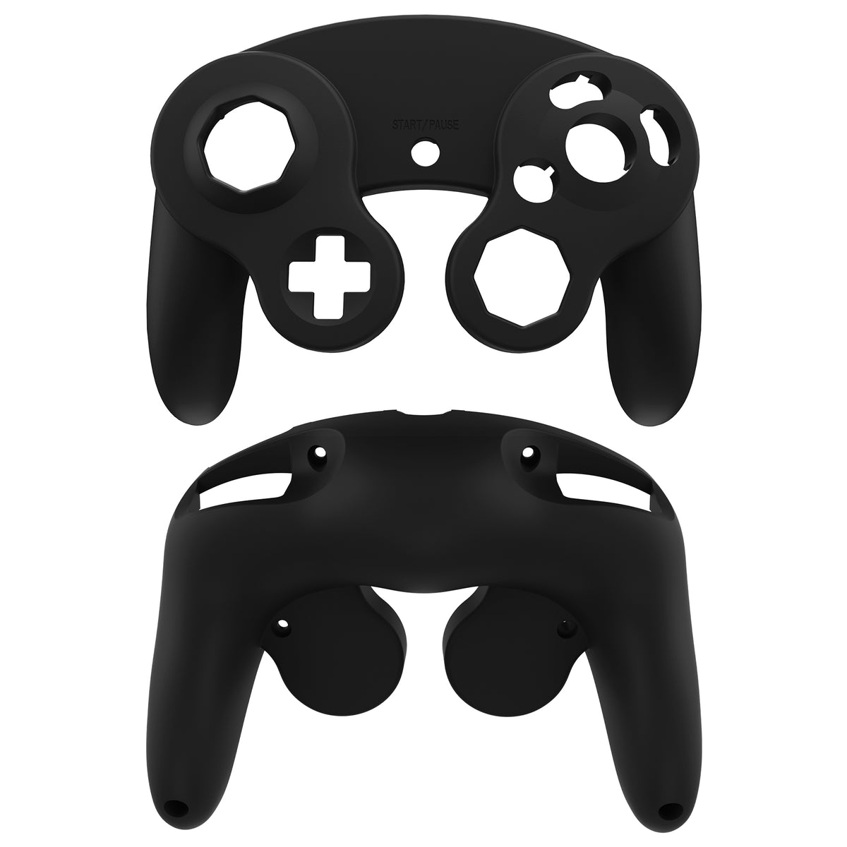 eXtremeRate Replacement Faceplate Backplate with Buttons for Nintendo GameCube Controller NGC - Black