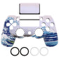 eXtremeRate Ghost Redesigned Front Housing Shell with Touch Pad Compatible with PS4 Slim Pro Controller JDM-040/050/055 - The Great Wave