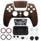 eXtremeRate LUNA Redesigned Replacement Front Shell with Touchpad Compatible with PS5 Controller BDM-010/020/030/040/050/060 - Wood Grain