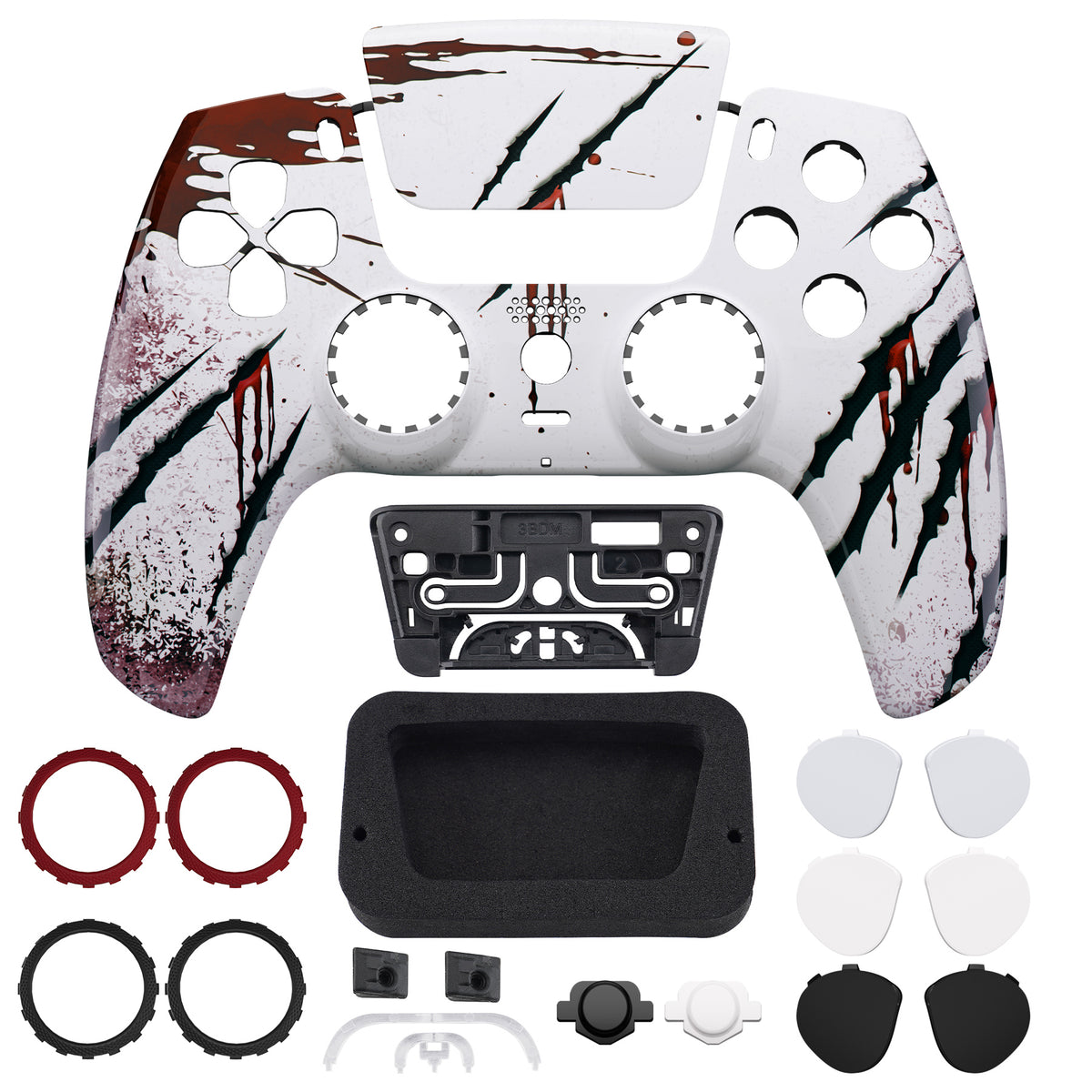 eXtremeRate LUNA Redesigned Replacement Front Shell with Touchpad Compatible with PS5 Controller BDM-010/020/030/040/050/060 - Wild Attack