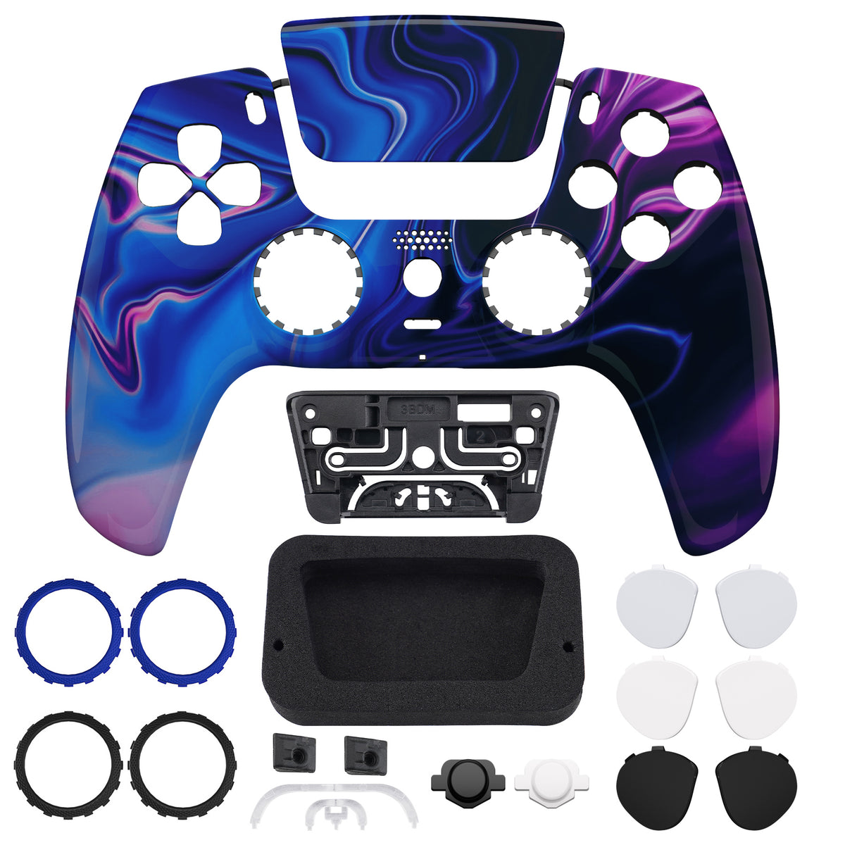 eXtremeRate LUNA Redesigned Replacement Front Shell with Touchpad Compatible with PS5 Controller BDM-010/020/030/040/050/060 - Origin of Chaos