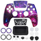 eXtremeRate LUNA Redesigned Replacement Front Shell with Touchpad Compatible with PS5 Controller BDM-010/020/030/040/050/060 - Surreal Lava