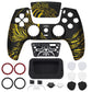 eXtremeRate LUNA Redesigned Replacement Front Shell with Touchpad Compatible with PS5 Controller BDM-010/020/030/040/050/060 - The Great GOLDEN Wave Off Kanagawa - Black
