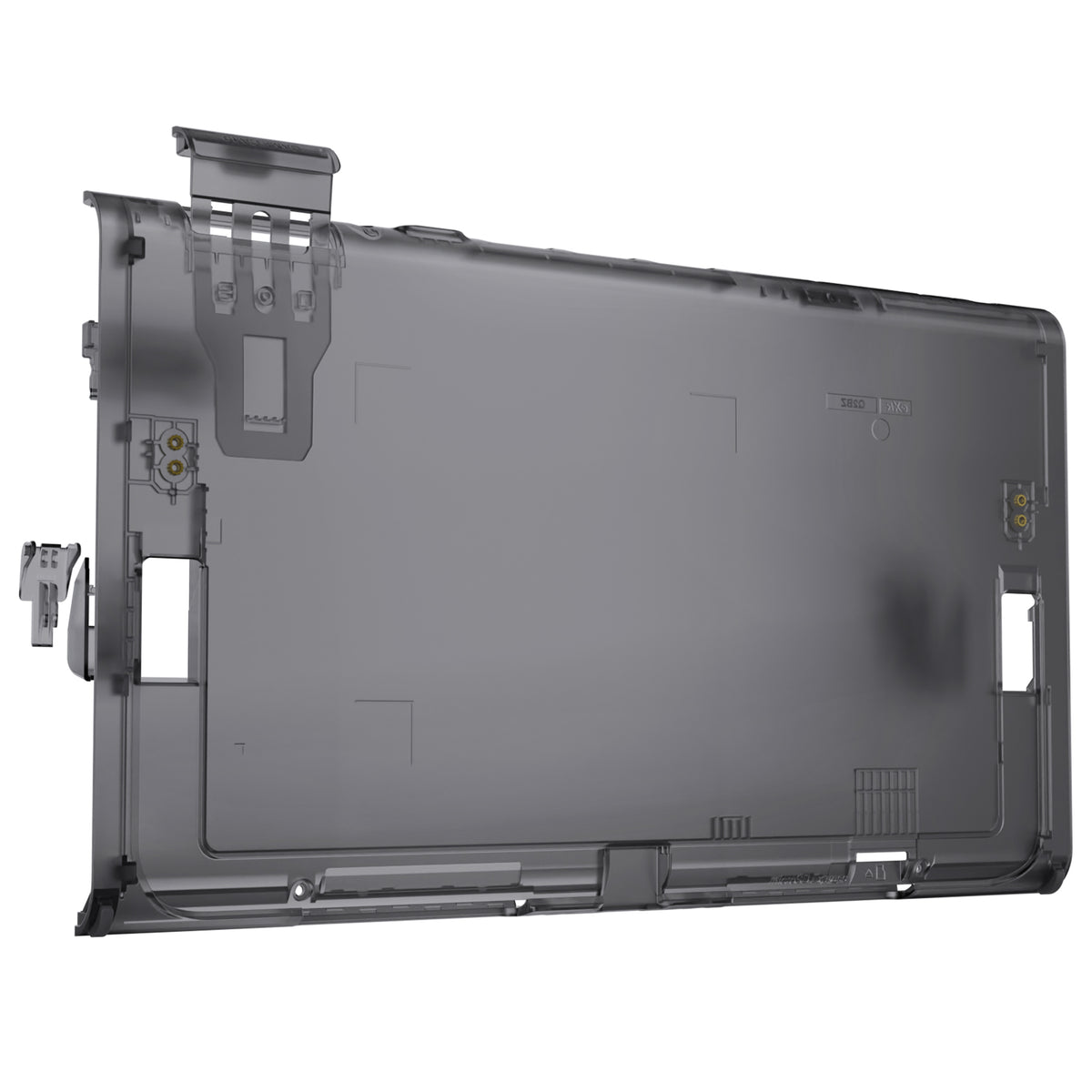 eXtremeRate Replacement DIY Rear Back Plate for Nintendo Switch 2 Handheld Console  (Without Kickstand) - Clear Slate Black