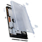 eXtremeRate Replacement DIY Rear Back Plate for Nintendo Switch 2 Handheld Console  (Without Kickstand) - Clear Glacier Blue