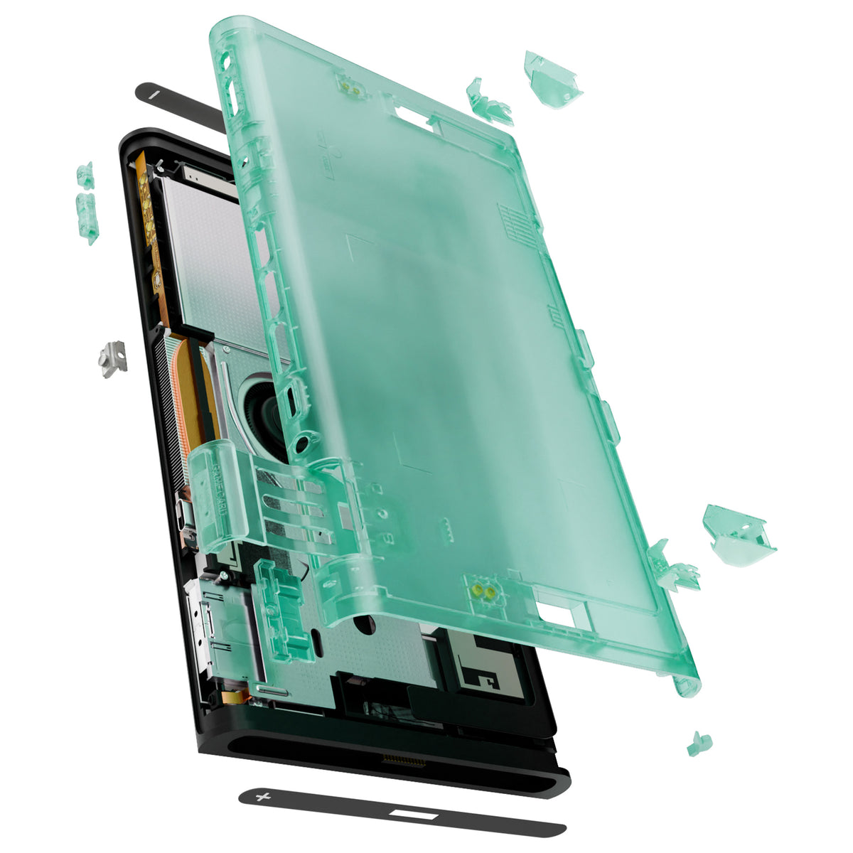 eXtremeRate Replacement DIY Rear Back Plate for Nintendo Switch 2 Handheld Console  (Without Kickstand) - Emerald Green