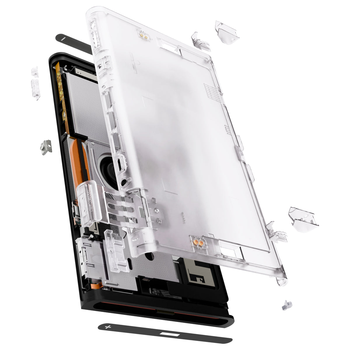 eXtremeRate Replacement DIY Rear Back Plate for Nintendo Switch 2 Handheld Console  (Without Kickstand) - Clear