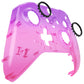 eXtremeRate Retail Gradient Translucent Purple Rose Red Faceplate Cover, Glossy Front Housing Shell Case Replacement Kit for Xbox One Elite Series 2 Controller (Model 1797 and Core Model 1797) - Thumbstick Accent Rings Included - ELP335