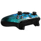 eXtremeRate Retail Green Storm Faceplate Cover, Soft Touch Front Housing Shell Case Replacement Kit for Xbox One Elite Series 2 Controller Model 1797 - Thumbstick Accent Rings Included - ELT145