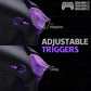eXtremeRate Real Metal Buttons (RMB) Version RISE4 Plus MAX Back Paddles Kit with Clicky Trigger Stops & Rubberized Grip for PS5 Controller BDM-030/040/050 - Black