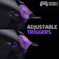 eXtremeRate RISE4 Plus MAX Back Paddles Kit with Clicky Trigger Stops & Rubberized Grip for PS5 Controller BDM-010/020 - Black
