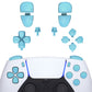 eXtremeRate Retail Replacement D-pad R1 L1 R2 L2 Triggers Share Options Face Buttons, Heaven Blue Full Set Buttons Compatible with ps5 Controller BDM-030 - JPF1011G3