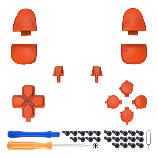 eXtremeRate Replacement Full Set Buttons Compatible with PS5 Controller BDM-030/040/050/060 - Orange