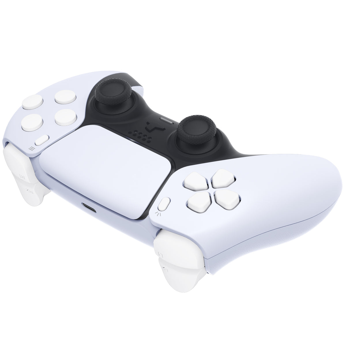 eXtremeRate Replacement Full Set Buttons Compatible with PS5 Controller BDM-030/040 - White eXtremeRate