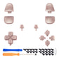 eXtremeRate Replacement Full Set Buttons Compatible with PS5 Controller BDM-030/040/050/060 - Metallic Rose Gold