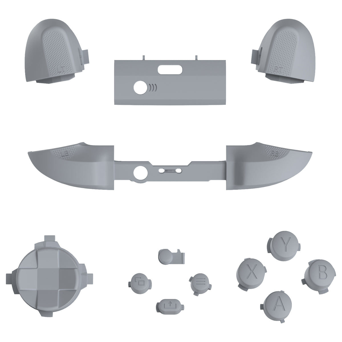 eXtremeRate Replacement Full Set Buttons for Xbox Series X & S Controller - New Hope Gray