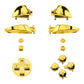 eXtremeRate Retail Chrome Gold Repair ABXY D-pad ZR ZL L R Keys for Nintendo Switch Pro Controller, Glossy DIY Replacement Full Set Buttons with Tools for Nintendo Switch Pro - Controller NOT Included - KRD401