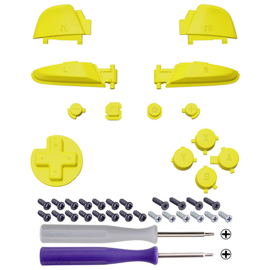 eXtremeRate DIY Replacement Full Set Buttons for Nintendo Switch Pro Controller - Sunflower Yellow