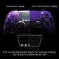 Replacement Left Right Front Housing Shell with Touchpad Compatible with PS5 Edge Controller - Purple eXtremeRate