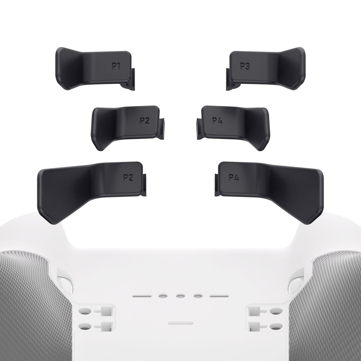 eXtremeRate Retail Metalic Black 6in1 Replacement Interchangeable Swift Back Paddles for Xbox One Elite & Elite Series 2 Controller