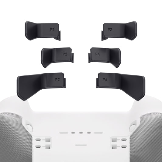 eXtremeRate Retail Metalic Black 6in1 Replacement Interchangeable Swift Back Paddles for Xbox One Elite & Elite Series 2 Controller