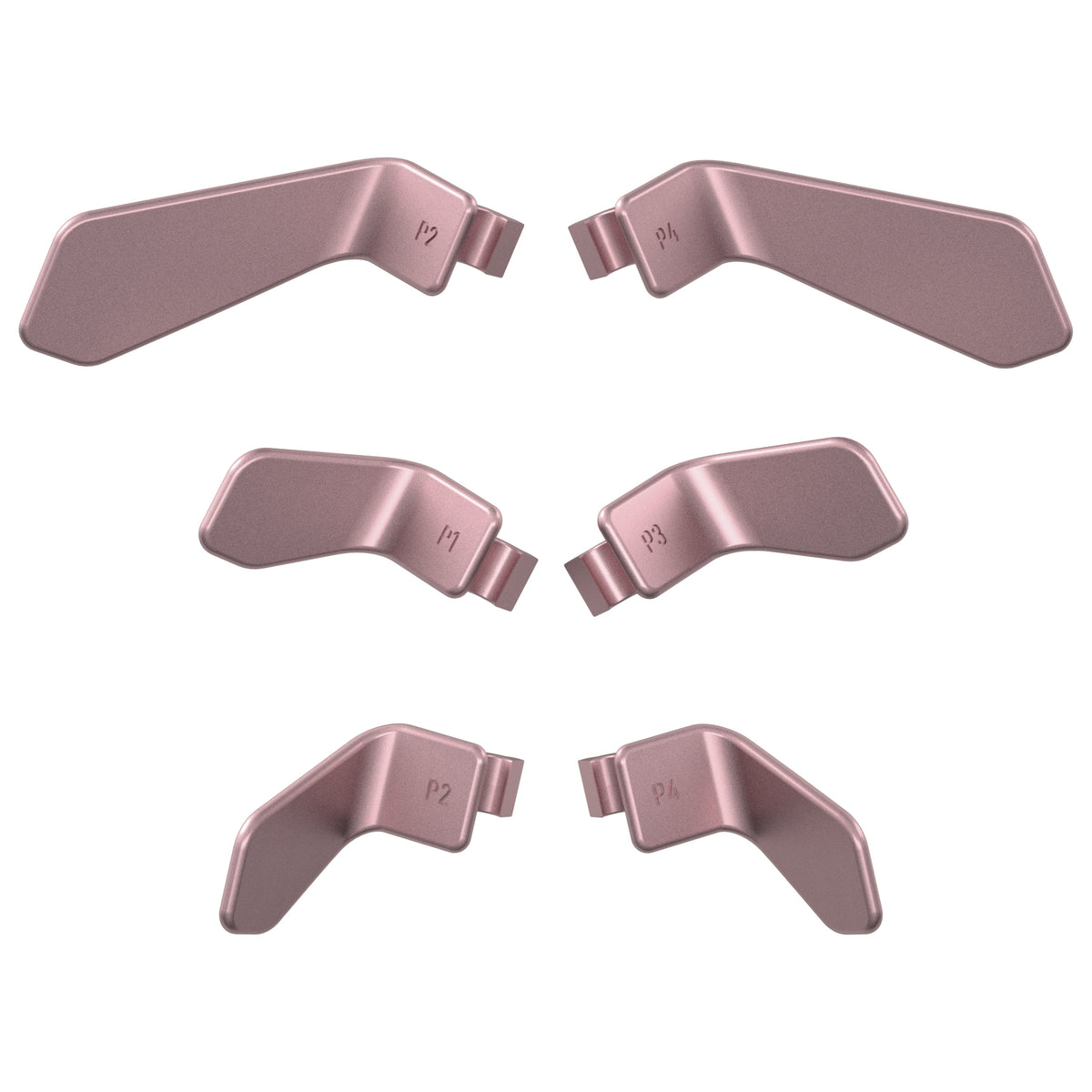 eXtremeRate Retail Metalic Rose Gold 6in1 Replacement Interchangeable Swift Back Paddles for Xbox One Elite & Elite Series 2 Controller