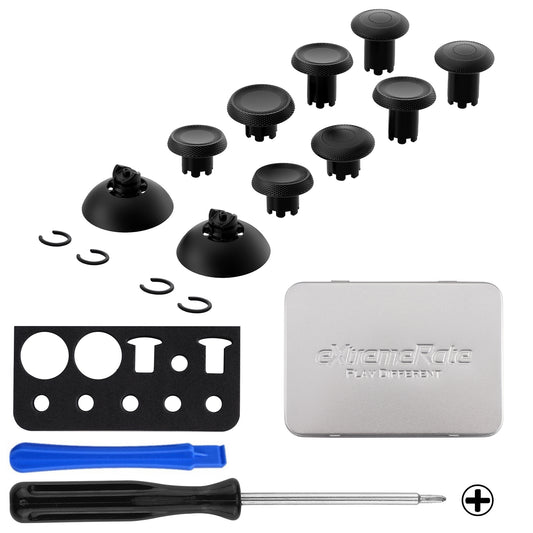 eXtremeRate ThumbsGear V3 Interchangeable Ergonomic Thumbstick for PS5 Edge & PS5 & PS4 Controller - Black