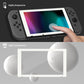 eXtremeRate Retail 2 Pack White Border Transparent HD Clear Saver Protector Film, Tempered Glass Screen Protector for Nintendo Switch [Anti-Scratch, Anti-Fingerprint, Shatterproof, Bubble-Free] - NSPJ0703