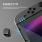 eXtremeRate Retail 2 Pack Gray Border Transparent HD Clear Saver Protector Film, Tempered Glass Screen Protector for Nintendo Switch [Anti-Scratch, Anti-Fingerprint, Shatterproof, Bubble-Free] - NSPJ0707