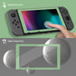eXtremeRate Retail 2 Pack Matcha Green Border Transparent HD Clear Saver Protector Film, Tempered Glass Screen Protector for NS Switch [Anti-Scratch, Anti-Fingerprint, Shatterproof, Bubble-Free] - NSPJ0708