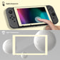 eXtremeRate Retail 2 Pack Antique Yellow Border Transparent HD Clear Saver Protector Film, Tempered Glass Screen Protector for Nintendo Switch [Anti-Scratch, Anti-Fingerprint, Shatterproof, Bubble-Free] - NSPJ0713