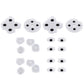 eXtremeRate 18 pcs Replacement Silicone Rubber Conductive Button Pads for eXtremeRate DTFS LED Kit Compatible with NS Switch Pro Controller