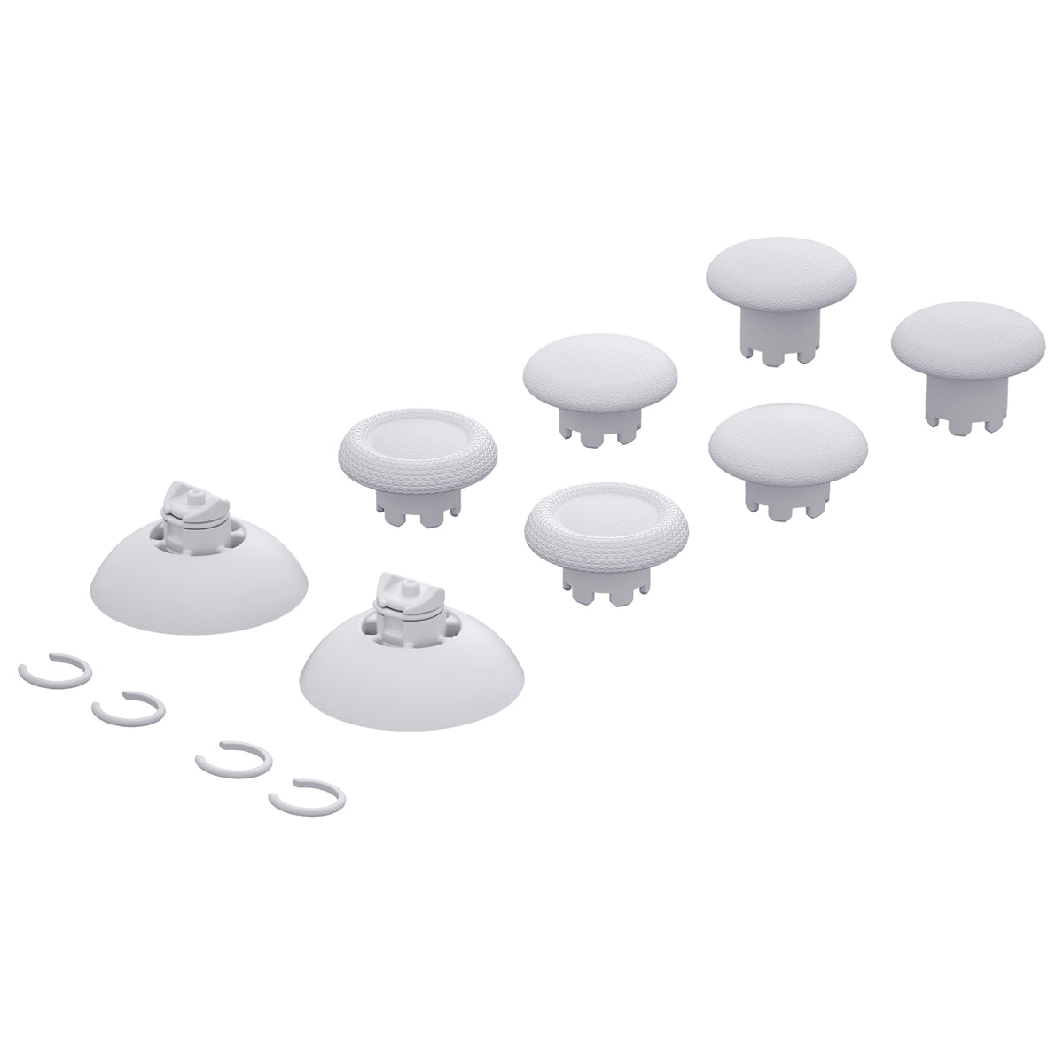 eXtremeRate EDGE Sticks Replacement Interchangeable Thumbsticks for PS5 & PS5 Edge & PS4 All Model Controllers - Solid White