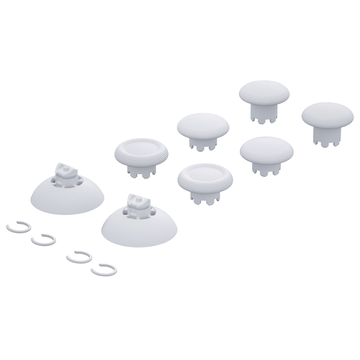 eXtremeRate EDGE Sticks Replacement Interchangeable Thumbsticks for PS5 & PS5 Edge & PS4 All Model Controllers - Robot White