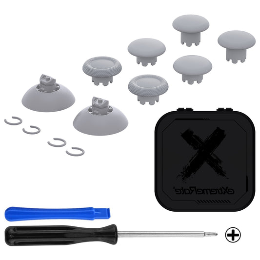 eXtremeRate EDGE Sticks Replacement Interchangeable Thumbsticks for PS5 & PS5 Edge & PS4 All Model Controllers - New Hope Gray