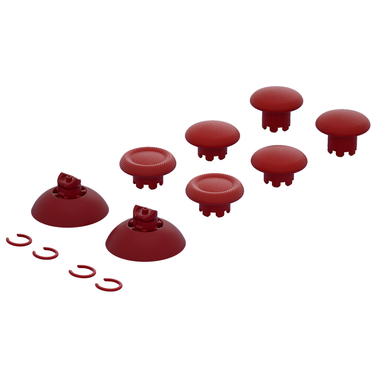 eXtremeRate EDGE Sticks Replacement Interchangeable Thumbsticks for PS5 & PS5 Edge & PS4 All Model Controllers - Carmine Red