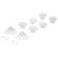 eXtremeRate EDGE Sticks Replacement Interchangeable Thumbsticks for PS5 & PS5 Edge & PS4 All Model Controllers - Clear