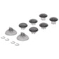 eXtremeRate EDGE Sticks Replacement Interchangeable Thumbsticks for PS5 & PS5 Edge & PS4 All Model Controllers - Clear Black