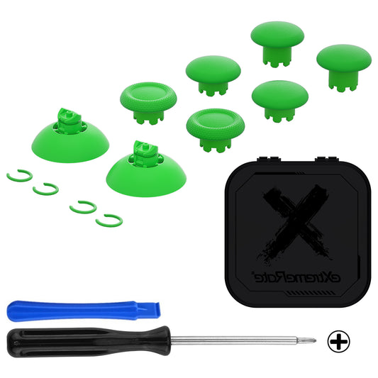 eXtremeRate EDGE Sticks Replacement Interchangeable Thumbsticks for PS5 & PS5 Edge & PS4 All Model Controllers - Green