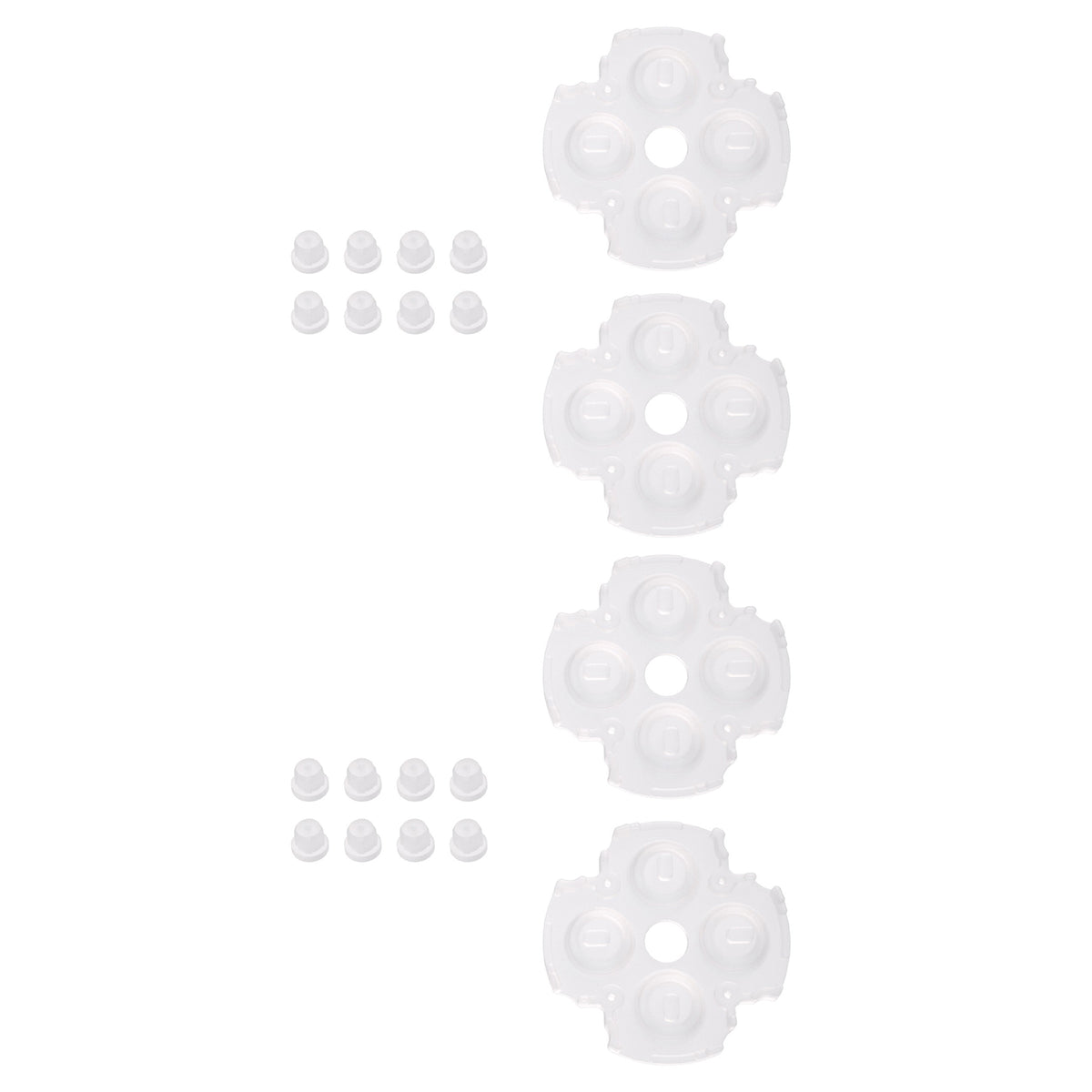 eXtremeRate 20 pcs Replacement Silicone Rubber ABXY & Dpad Button Pads for eXtremeRate Face Clicky Kit Compatible with PS5 Controller BDM-010/020/030/040/050