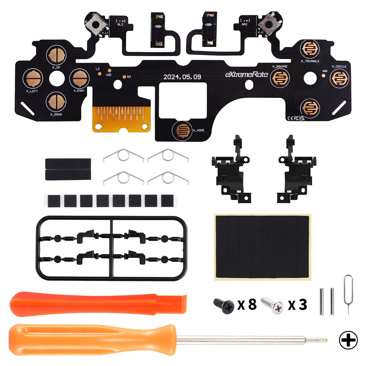 eXtremeRate Shoulder Buttons Micro Switch - Strong Version Tactile Clicky Hair Trigger Kit V2 for PS5 Controller BDM-040/050/060