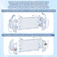 eXtremeRate DIY Replacement Full Set Shells with Buttons for Nintendo Switch 2 - Deluxe Version - Clear Glacier Blue