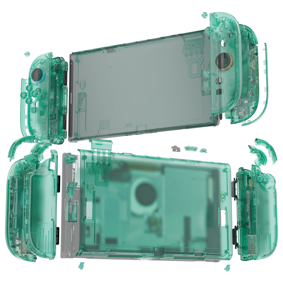 eXtremeRate DIY Replacement Full Set Shells with Buttons for Nintendo Switch 2 - Deluxe Version - Emerald Green