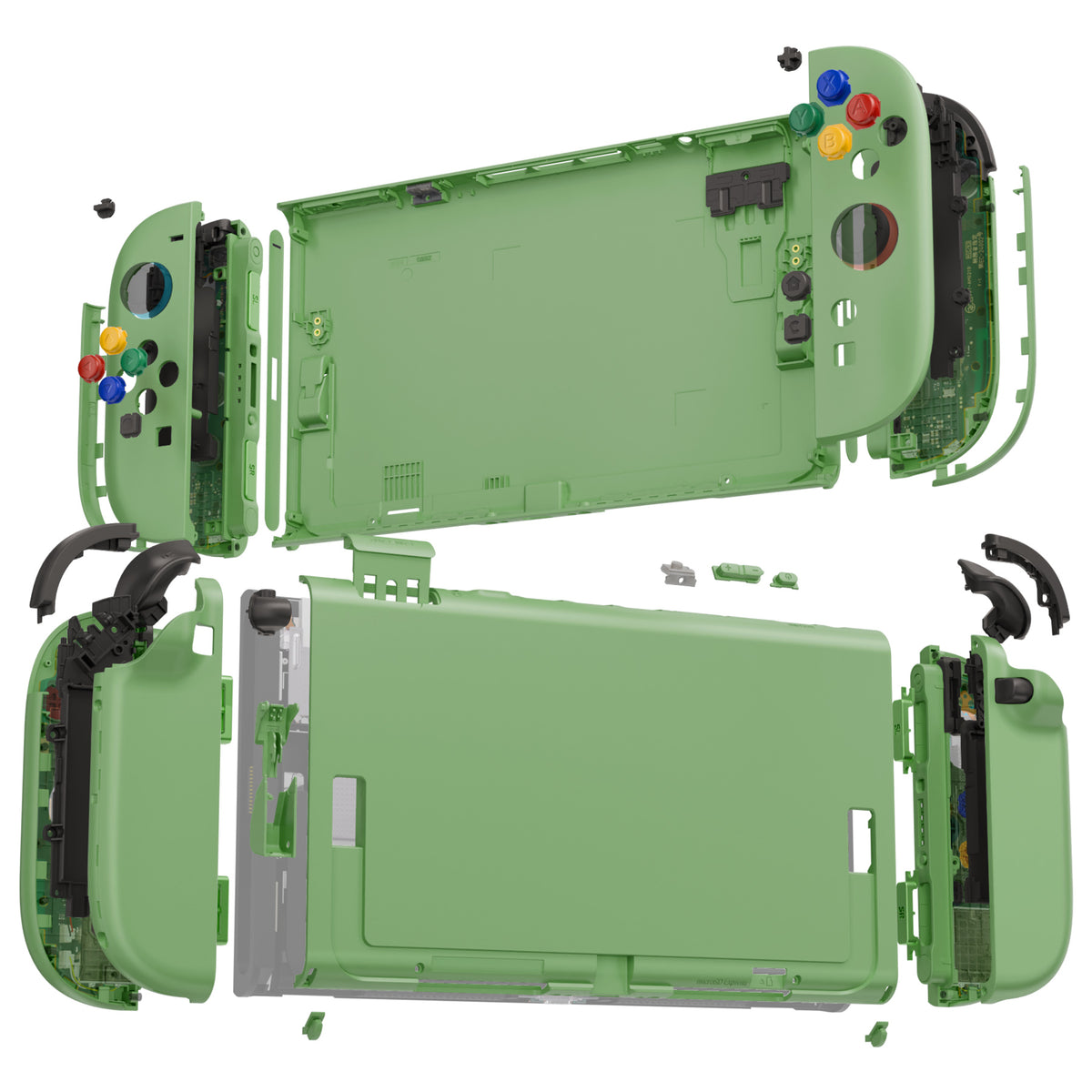eXtremeRate DIY Replacement Full Set Shells with Buttons for Nintendo Switch 2 - Deluxe Version - Matcha Green