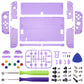 eXtremeRate Custom Replacement Full Set Shell with Buttons for Nintendo Switch OLED - Clear Atomic Purple